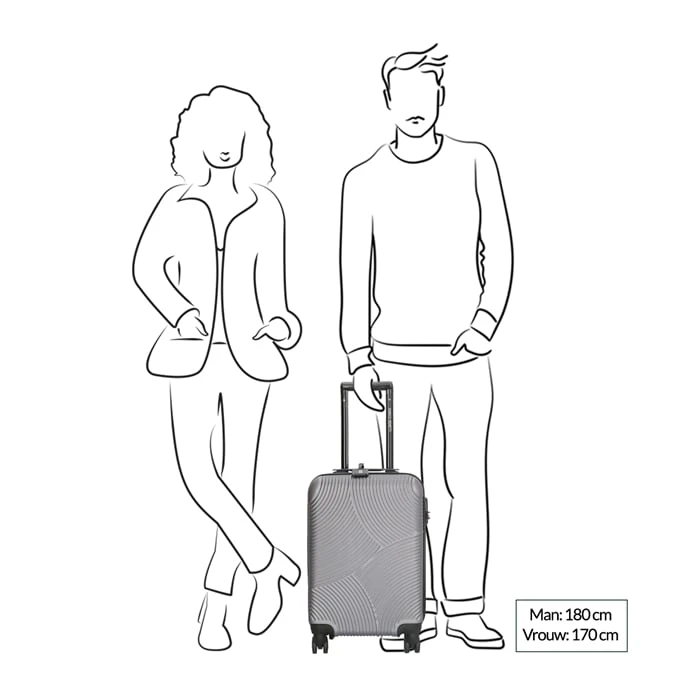 Enrico Benetti Louisville Handbagagekoffer 55/35 Roze 2 Enrico Benetti Louisville Handbagagekoffer 55/35 Roze - Afbeelding 2