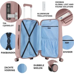 CarryOn Skyhopper 55 + 78 Set Old Pink 20 CarryOn Skyhopper 55 + 78 Set Old Pink -Goedkope Koffert Rein Winkel image 10643