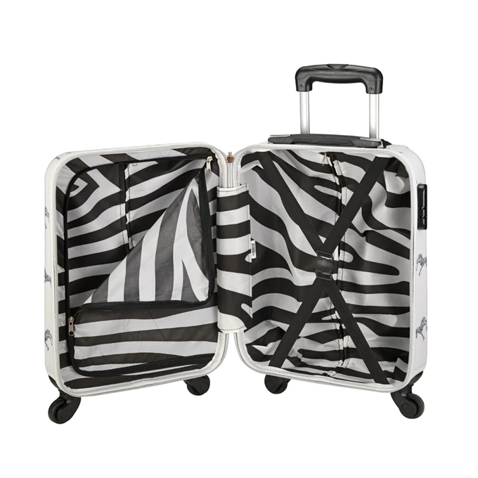 Princess Traveller Trendy Animal Zebra Cabin Trolley S White 3 Princess Traveller Trendy Animal Zebra Cabin Trolley S White - Afbeelding 3