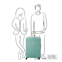 Delsey Freestyle 4 Wheel Trolley 76 Pistache -Goedkope Koffert Rein Winkel image 11272