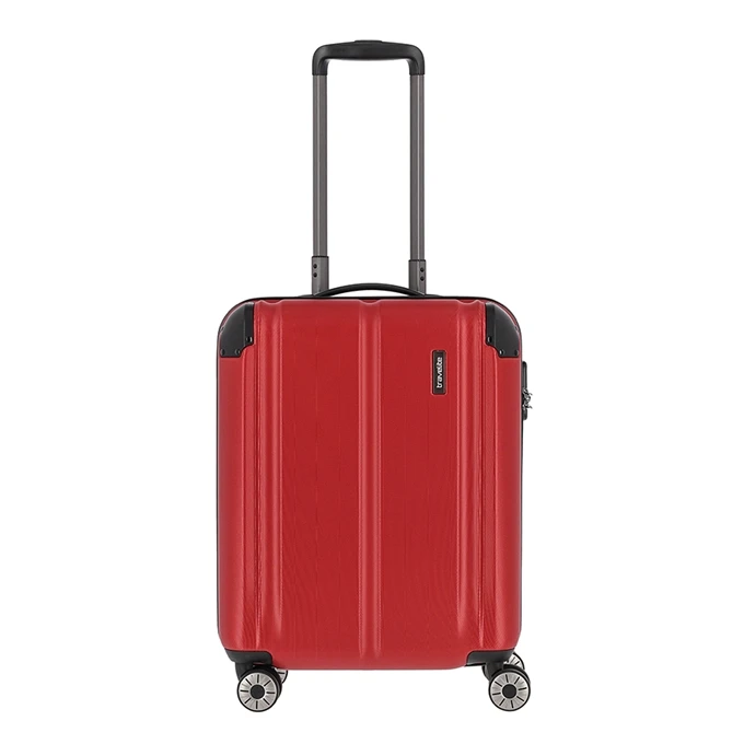 Travelite City 4 Wiel Trolley S Red 1 Travelite City 4 Wiel Trolley S Red