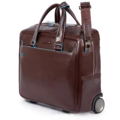 Piquadro Black Square Briefcase With Wheels Brown -Goedkope Koffert Rein Winkel image 13933