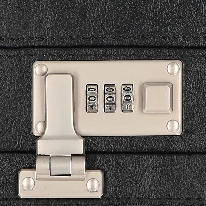 Dermata Business Leather Attaché Zwart 5 Dermata Business Leather Attaché Zwart - Afbeelding 5