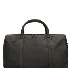 Travelbags The Base Leather Weekender Black