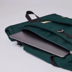 Sandqvist Ilon Backpack Dark Green With Natural Leather -Goedkope Koffert Rein Winkel image 14824