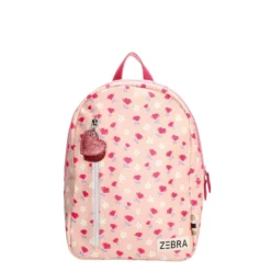 Zebra Trends Girls Rugzak Flower Hearts Roze