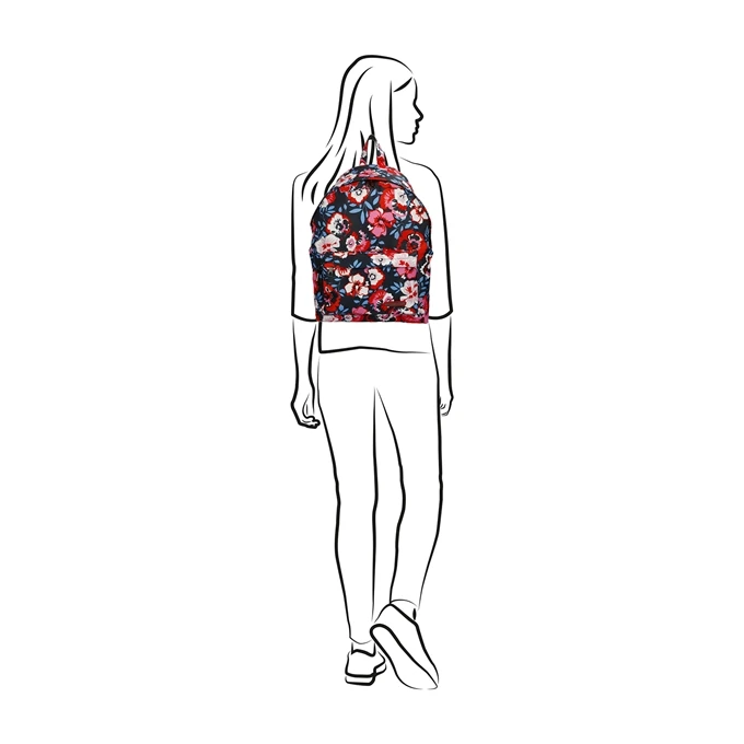 Enrico Benetti Andorra Backpack Red Pink Flower 2 Enrico Benetti Andorra Backpack Red Pink Flower - Afbeelding 2