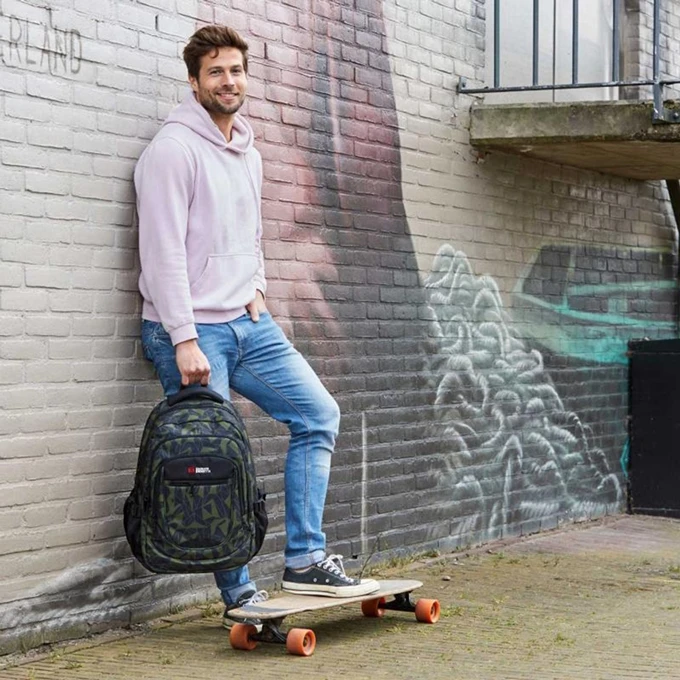 Enrico Benetti Santa Cruz 17.3" Laptop Rugtas Olijfgroen 3 Enrico Benetti Santa Cruz 17.3" Laptop Rugtas Olijfgroen - Afbeelding 3