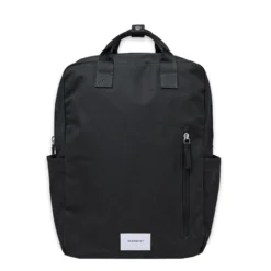 Sandqvist Knut Backpack Black With Black Webbing