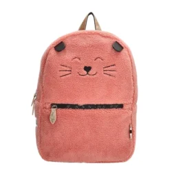 Zebra Trends Girls Rugzak Teddy Cat Pink