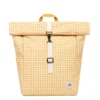 Lefrik Roll Mini Backpack Printed Vichy Mustard