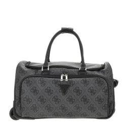 Guess Berta Wheeled Duffel Coal Logo