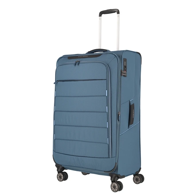Travelite Skaii 4 Wheel Trolley L Expandable Blue 6 Travelite Skaii 4 Wheel Trolley L Expandable Blue - Afbeelding 6