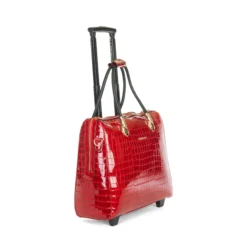 Olivia Lauren Alice Business Trolley Croco Rood -Goedkope Koffert Rein Winkel image 20951
