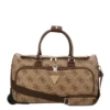 Guess Berta Wheeled Duffel Latte Logo/brown