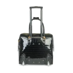 Olivia Lauren Alice Business Trolley Croco Zwart -Goedkope Koffert Rein Winkel image 21779