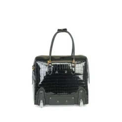 Olivia Lauren Alice Business Trolley Croco Zwart -Goedkope Koffert Rein Winkel image 21783
