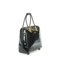 Olivia Lauren Alice Business Trolley Croco Zwart -Goedkope Koffert Rein Winkel image 21784