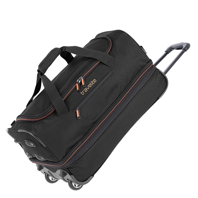 Travelite Basics Wheeled Duffle 55 Expandable Black 1 Travelite Basics Wheeled Duffle 55 Expandable Black
