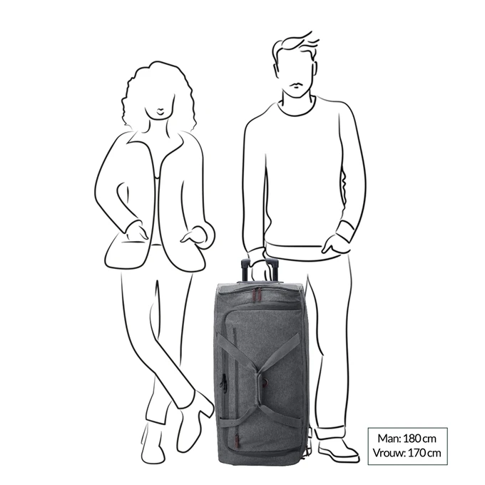 Delsey Maubert 2.0 Trolley Duffle Bag 77 Blue 2 Delsey Maubert 2.0 Trolley Duffle Bag 77 Blue - Afbeelding 2