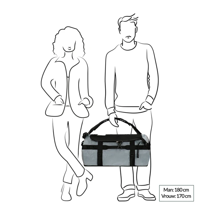 The North Face Gilman Duffel S Tnf Black / Mid Grey 2 The North Face Gilman Duffel S Tnf Black / Mid Grey - Afbeelding 2