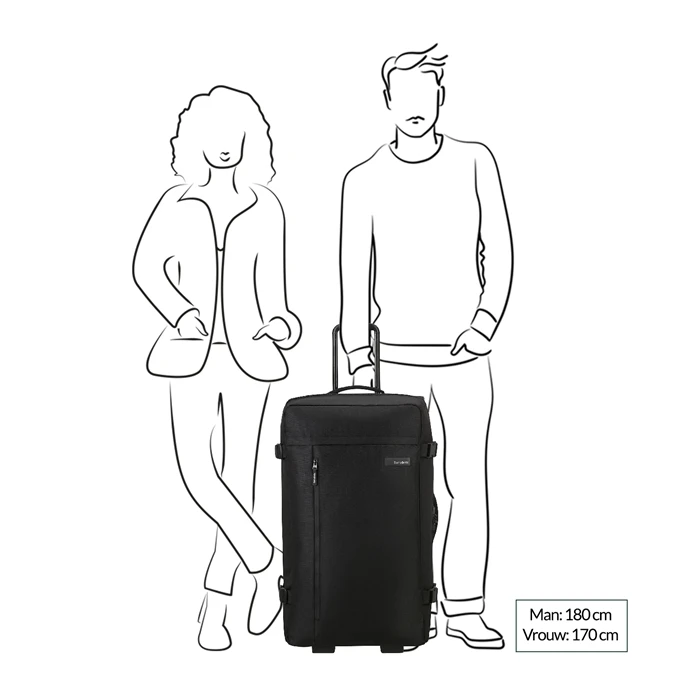 Samsonite Roader Duffle/Wheels 79 Deep Black 2 Samsonite Roader Duffle/Wheels 79 Deep Black - Afbeelding 2