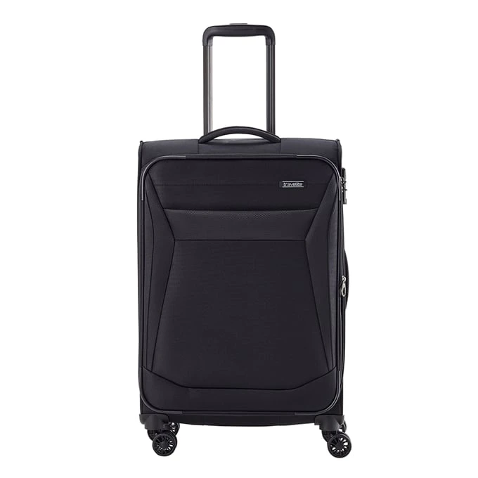 Travelite Chios 4 Wiel Trolley M Black 1 Travelite Chios 4 Wiel Trolley M Black