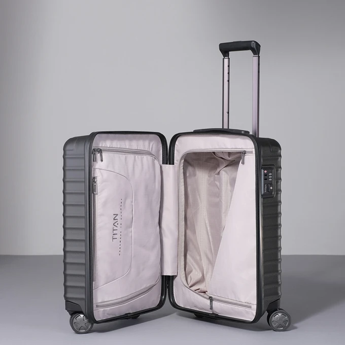 TITAN Litron 4 Wheel Trolley S Black 6 TITAN Litron 4 Wheel Trolley S Black - Afbeelding 6