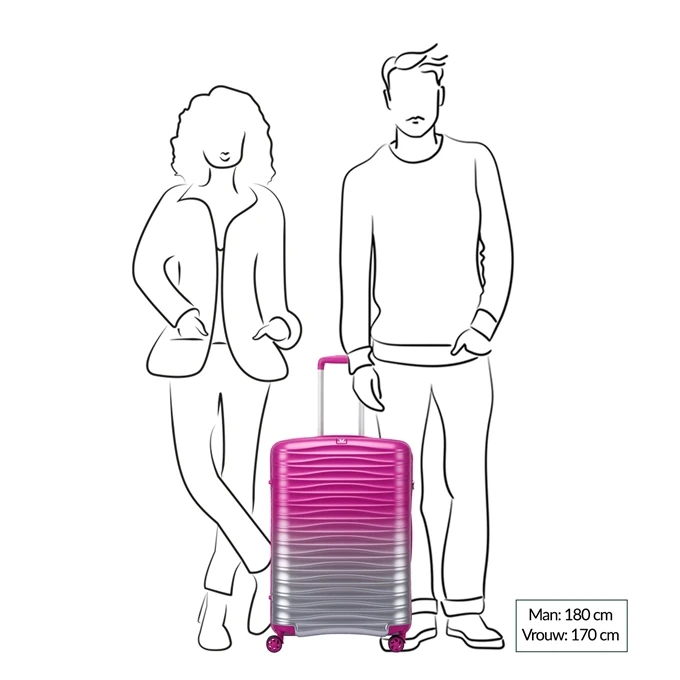 Roncato Wave Spot Expandable Trolley 66 Magenta 2 Roncato Wave Spot Expandable Trolley 66 Magenta - Afbeelding 2