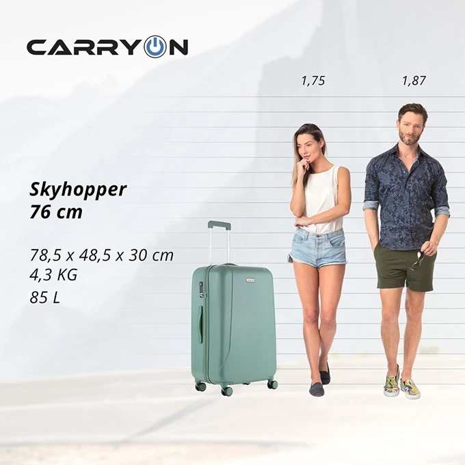 CarryOn Skyhopper 4-Delige Kofferset Beautycase/S/M/L Olive 9 CarryOn Skyhopper 4-Delige Kofferset Beautycase/S/M/L Olive - Afbeelding 9
