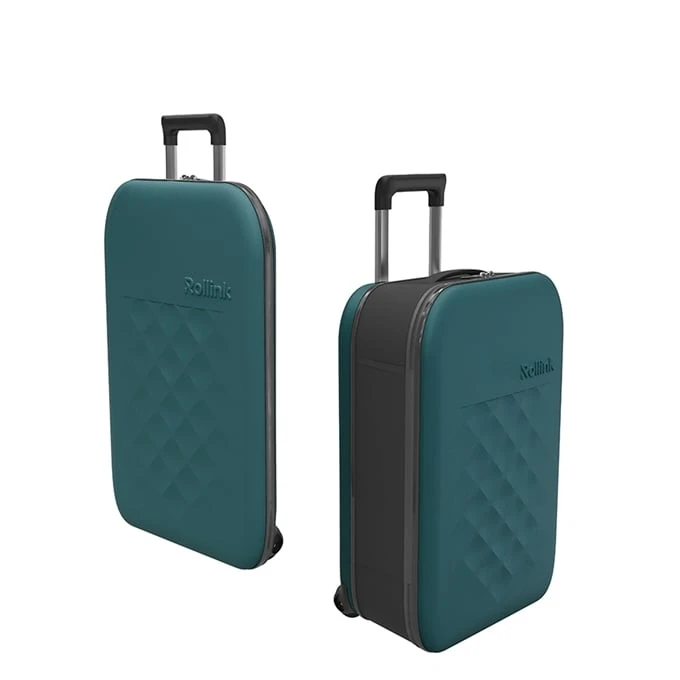 Rollink Vega II Opvouwbare Handbagage Koffer 55/35 Deep Lagoon 1 Rollink Vega II Opvouwbare Handbagage Koffer 55/35 Deep Lagoon