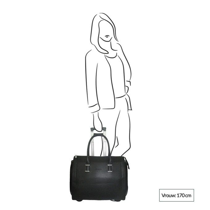 Olivia Lauren College Business Trolley Zwart 2 Olivia Lauren College Business Trolley Zwart - Afbeelding 2