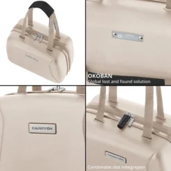 CarryOn Skyhopper 4-Delige Kofferset Beautycase/S/M/L Champagne -Goedkope Koffert Rein Winkel image 8260