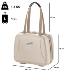 CarryOn Skyhopper 4-Delige Kofferset Beautycase/S/M/L Champagne -Goedkope Koffert Rein Winkel image 8262