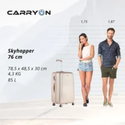 CarryOn Skyhopper 4-Delige Kofferset Beautycase/S/M/L Champagne -Goedkope Koffert Rein Winkel image 8264