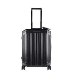 Piquadro Alu Slim 4 Wheel Cabin Trolley Black
