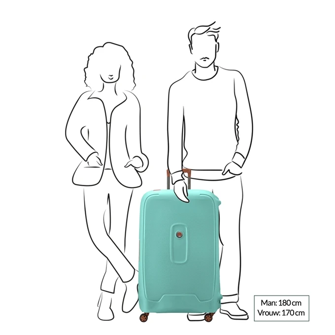 Delsey Moncey 4 Wheel Trolley 82 Almond 2 Delsey Moncey 4 Wheel Trolley 82 Almond - Afbeelding 2