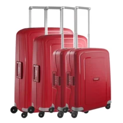 Samsonite S'Cure 4-Delige Kofferset 55/55/69/75 Crimson Red