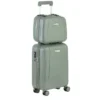 CarryOn Skyhopper 4 Wiel Trolley 55 + Beautycase Set Olive
