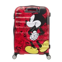 American Tourister Wavebreaker Disney Spinner 67 Mickey Comics Red -Goedkope Koffert Rein Winkel image 9424