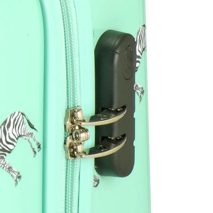 Princess Traveller Trendy Animal Zebra Cabin Trolley S Mint 4 Princess Traveller Trendy Animal Zebra Cabin Trolley S Mint - Afbeelding 4
