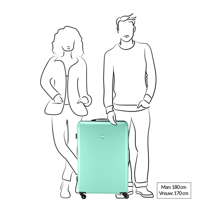 Princess Traveller PT-01 Large Trolley Poolhouse Blue 2 Princess Traveller PT-01 Large Trolley Poolhouse Blue - Afbeelding 2